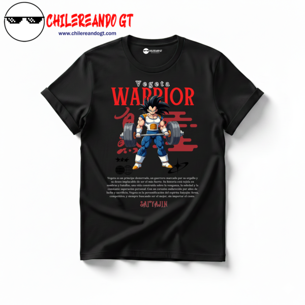 TSHIRT VEGUETA WARRIOR  GYM ANIME